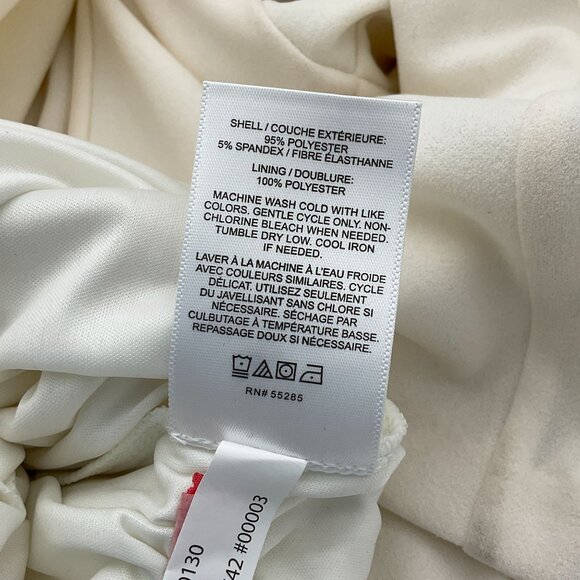 Express Strapless Lined Ivory Jumpsuit Exposed Back Zip Pockets Boning Sz O NWT - Picture 8 of 9